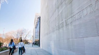 Ulusal Hava ve Uzay Müzesi Girişi Washington Dc Abd'ye Gelen Turistlerle Giriş Yaptı