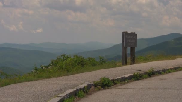 Pounding Mill Wychodzą Blue Ridge Parkway Między Asheville Waynesville Zachodniej — Wideo stockowe