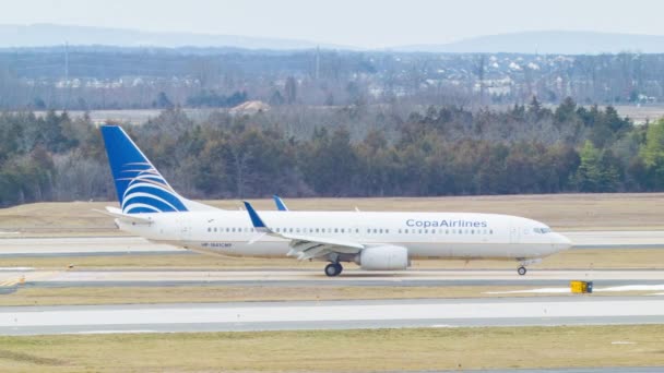 Copa Airlines Boeing 737 800 Taxing Washington Dulles International Airport — Stockvideo