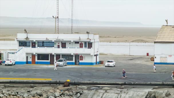 Porto Salaverry Perù Operations Building Customs Immigration South American Desert — Video Stock