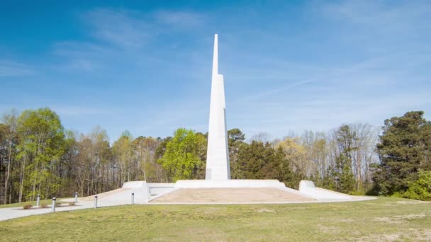 Gaziler Freedom Park Memorial Içinde Cary Raleigh Onur Bellek Tüm — Stok video