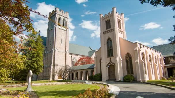 Capela Cruz Exterior Chapel Hill Carolina Norte — Vídeo de Stock