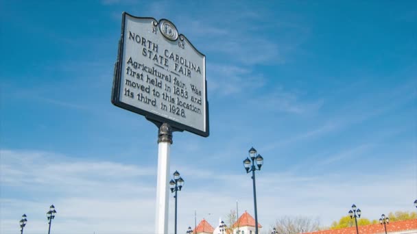 North Carolina State Fair Historisches Gebäude Wahrzeichen Außen Raleigh — Stockvideo