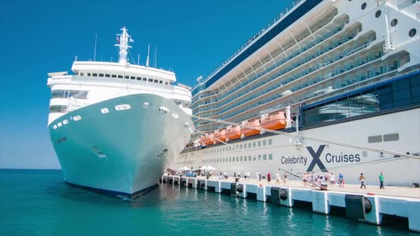 Navi Crociera Kusadasi Turkey Tra Cui Celebrity Reflection Thomson Dream — Video Stock