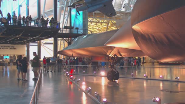 Washington Lockheed 71A Blackbird Stealth Fighter Jet Exibit Museo Nacional — Vídeos de Stock