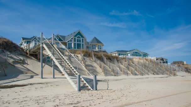 Luxe Vastgoed Eigenschappen Currituck Beach Carolla Buitenste Oevers Van North — Stockvideo