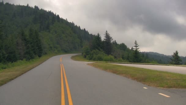 Riprese Panoramiche Della Bellissima Blue Ridge Parkway Tra Asheville Waynesville — Video Stock