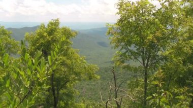 Batı Carolina 'da Asheville ve Waynesville arasındaki Blue Ridge Parkway' in manzaralı görüntüleri.