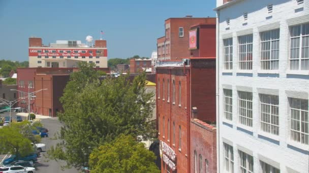 Durham Historical Downtown Buildings Scena Esterna Nel Centro Della Città — Video Stock