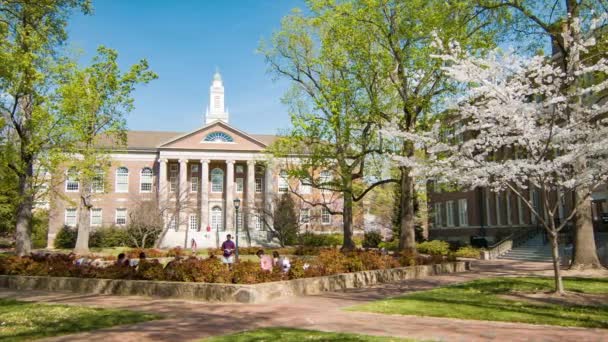 Kuzey Carolina Chapel Hill Üniversitesi Bilgi Kütüphane Bilimi Okulu Ile — Stok video