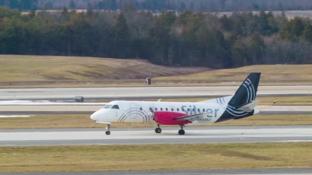 Imágenes Del Avión Moderno Despegando Aeropuerto — Vídeos de Stock