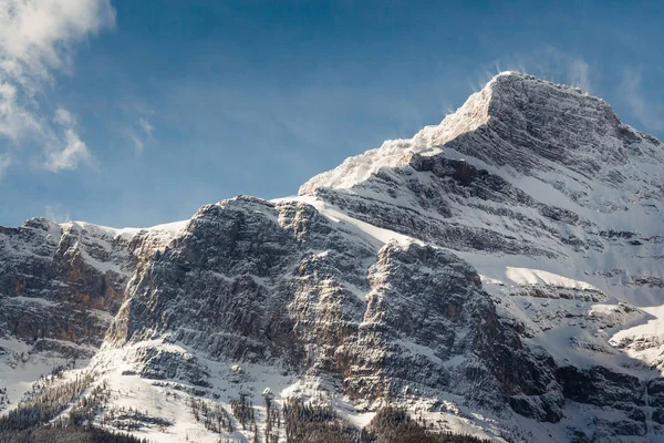 Cima Innevata Montagne Rocciose Canada — Foto Stock