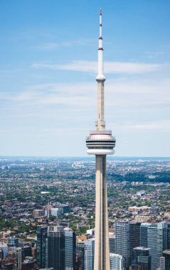 Toronto şehir merkezinin havadan görünümü