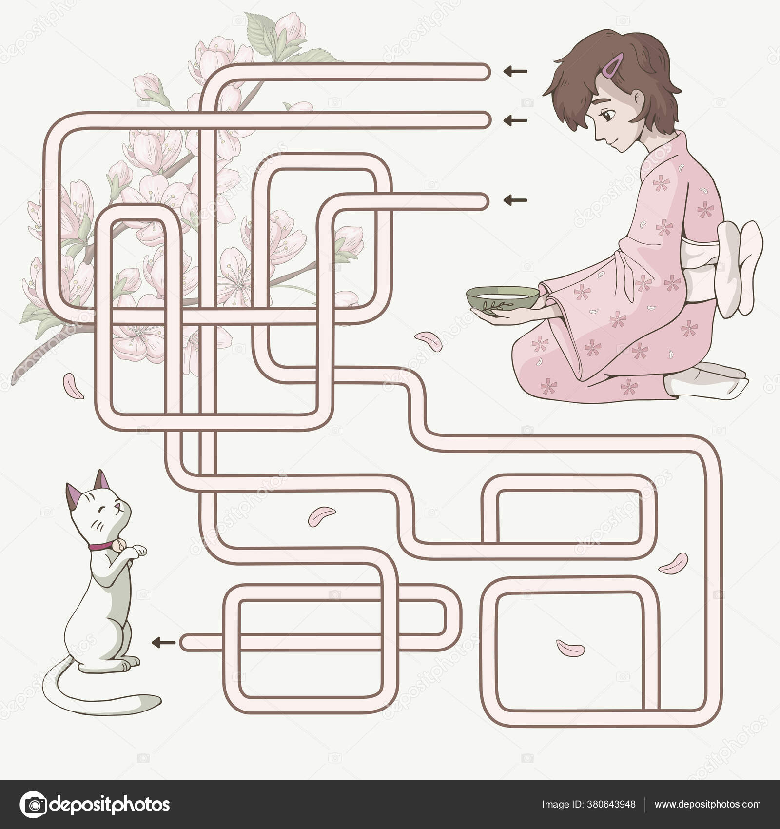 Jogo de labirinto para crianças com menina e menino