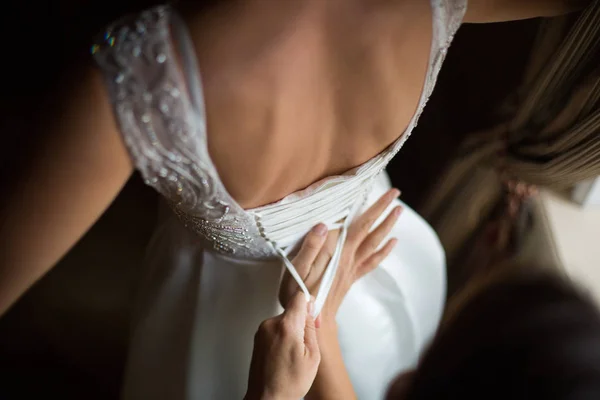 Encaje del vestido de novia . — Foto de Stock