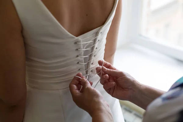 Encaje del vestido de novia . — Foto de Stock