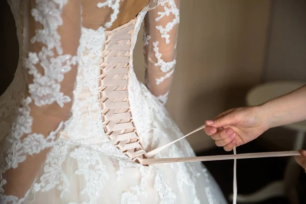 Encaje del vestido de novia . — Foto de Stock