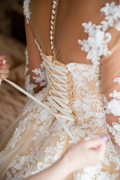 Encaje del vestido de novia . — Foto de Stock