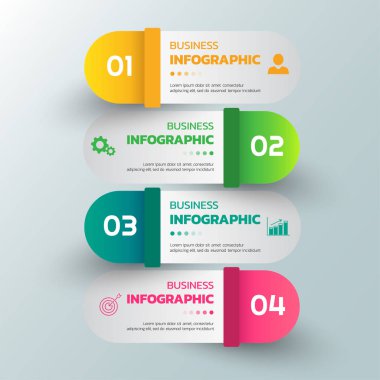 Modern infografik şablon vektör illüstrasyon