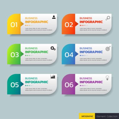 Modern infografik şablon vektör illüstrasyon