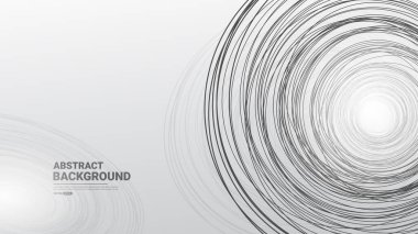 Siyah çember çizgileri olan gri beyaz arkaplan.