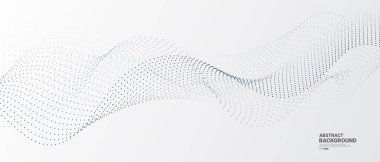 Akan parçacıkların olduğu gri beyaz soyut arkaplan. Dijital gelecek teknolojisi kavramı. 
