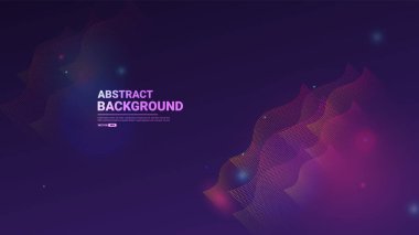 Akan parçacıklarla soyut teknoloji arkaplanı. 