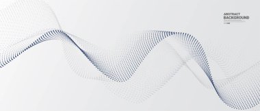 Akan parçacıkların olduğu gri beyaz soyut arkaplan. Dijital gelecek teknolojisi kavramı. 