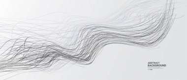 Beyaz soyut arkaplan ve akış çizgisi parçacıkları. Dijital gelecek teknolojisi kavramı. vektör illüstrasyonu.