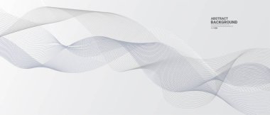 Akan parçacıkların olduğu gri beyaz soyut arkaplan. Dijital gelecek teknolojisi kavramı. 