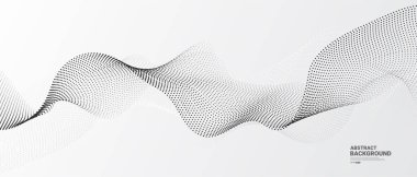 Akan parçacıkların olduğu gri beyaz soyut arkaplan. Dijital gelecek teknolojisi kavramı. 