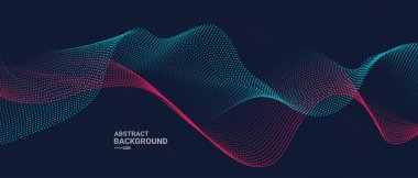 Akan parçacıklarla soyut teknoloji arkaplanı.