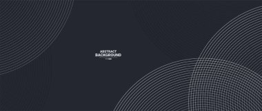 Beyaz halka halkalı soyut siyah arkaplan.