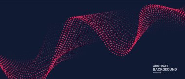 Kırmızı dinamik dalgaların aktığı soyut arkaplan. 