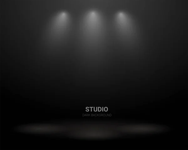 暗い部屋でスタジオライトバックベクトル — ストックベクタ