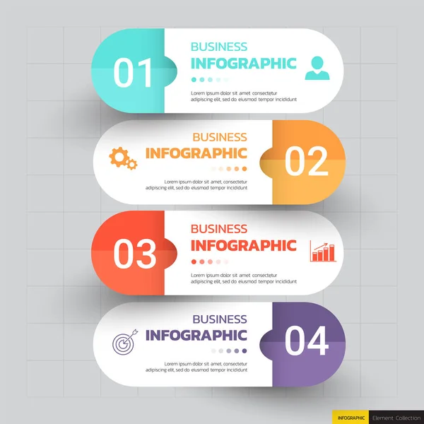 Banner Infographic Template Vector Illustration Web Template Graphic Visual Representations — Vector de stock