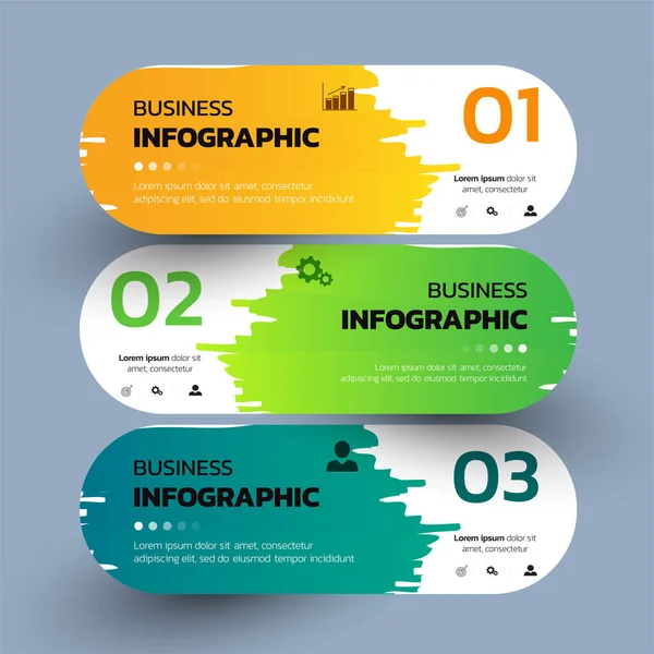 Banner Infographic Template Vector Illustration Web Template Graphic Visual Representations — Vector de stock