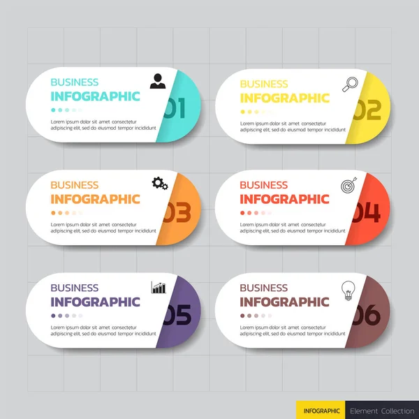 Banner Infographic Template Vector Illustration Web Template Graphic Visual Representations — Vector de stock