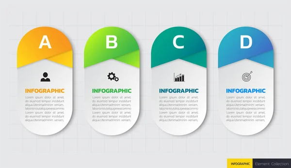 Banner Infographic Template Vector Illustration Web Template Graphic Visual Representations — Vector de stock