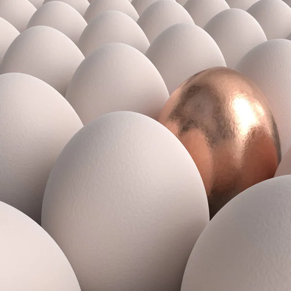 Bir altın ile yumurta koleksiyonu