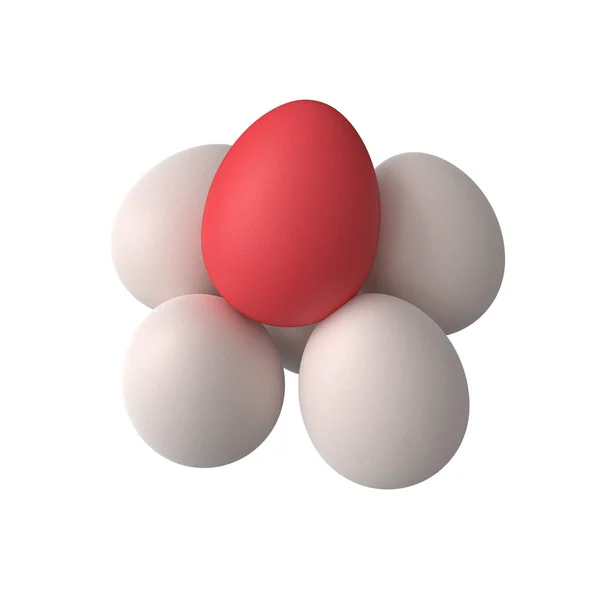 Bir kırmızı ile Yumurta