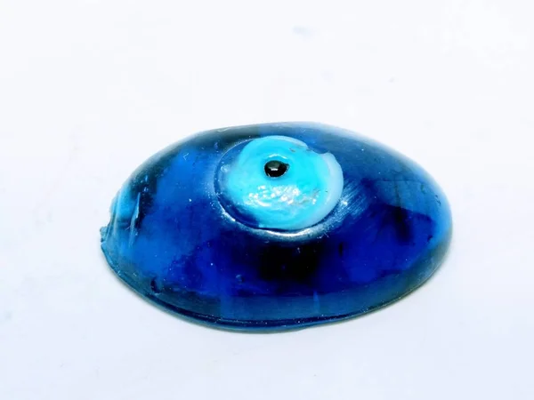 Blue Eye Stone White Background — Stock Photo, Image