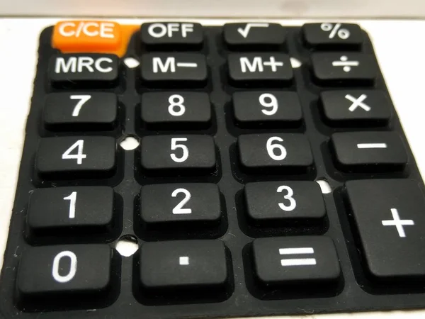 白い背景に分離された Calculater キーパッドボタン — ストック写真