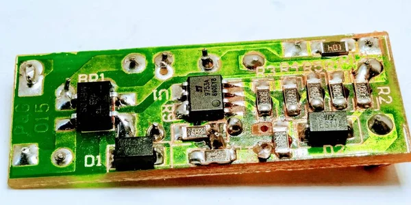 Electric circuit board on white background