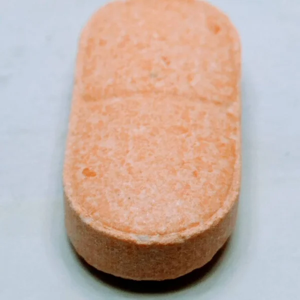 Extreme Close Pink Tablet — Stock Photo, Image