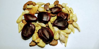 Karışık tohum beyaz arka plan üzerinde izole