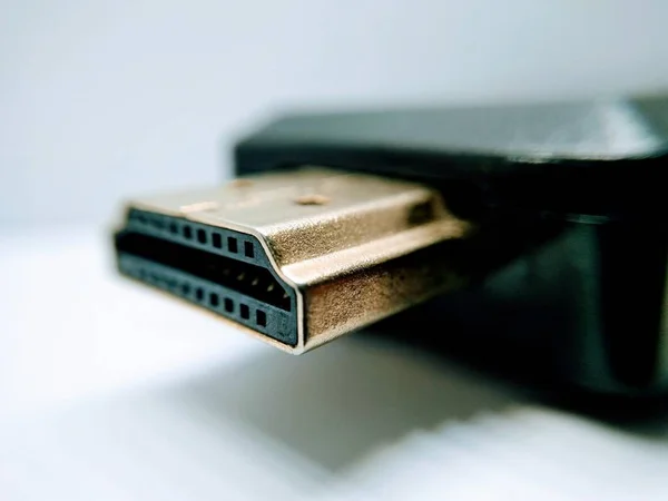 Hdmi Pin Geïsoleerd Witte Achtergrond — Stockfoto