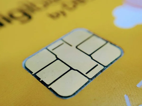 Macro Chip of debit card