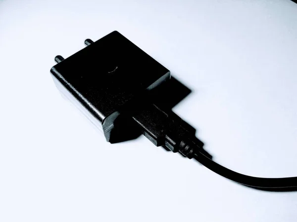 Mobile charger adapter on white background