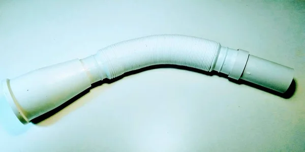 Tubo Plástico Wasbasion Fundo Branco — Fotografia de Stock